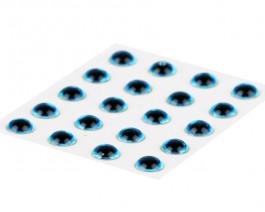 3D Epoxy Eyes, Holographic Blue, 3.5 mm